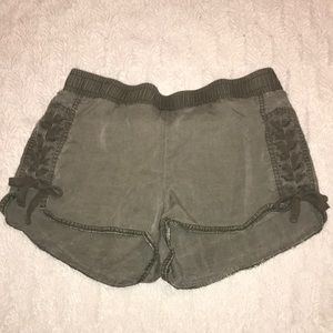 Express high rise tie shorts